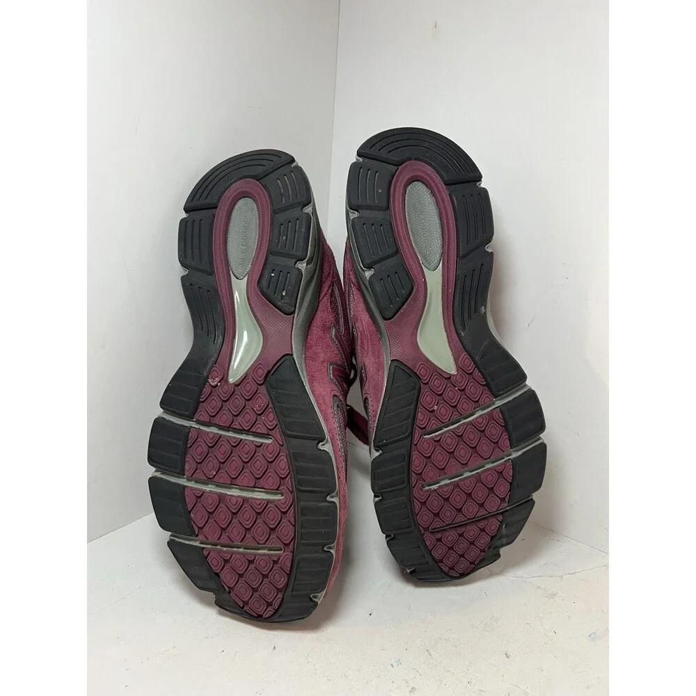 New Balance Shoes Mens 7.5 990v4 Burgundy Grey Sneakers Made in USA M990BU4 - Picture 7 of 11